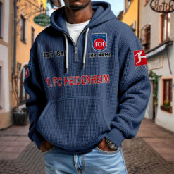 1. FC Heidenheim – Waffel-Hoodie neue Version mit Ihrem Namen