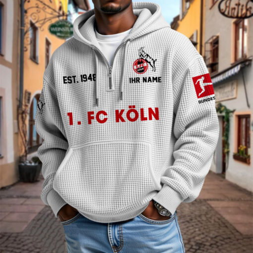 1. FC Köln – Waffel-Hoodie neue Version mit Ihrem Namen 1. FC Köln – Waffel-Hoodie neue Version mit Ihrem Namen