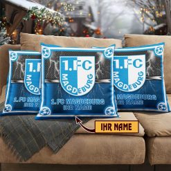 1. FC Magdeburg – Individueller Name im neuen Design, Kissen mit Füllung