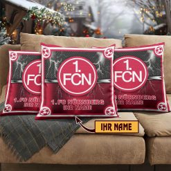 1. FC Nürnberg – Individueller Name im neuen Design, Kissen mit Füllung