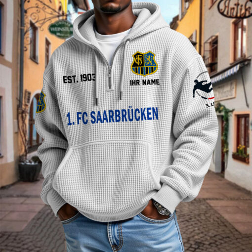 1. FC Saarbrücken – Waffel-Hoodie neue Version mit Ihrem Namen 1. FC Saarbrücken – Waffel-Hoodie neue Version mit Ihrem Namen