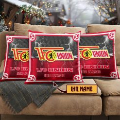 1. FC Union Berlin – Individueller Name im neuen Design, Kissen mit Füllung