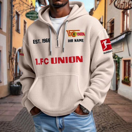 1. FC Union Berlin – Waffel-Hoodie neue Version mit Ihrem Namen 1. FC Union Berlin – Waffel-Hoodie neue Version mit Ihrem Namen