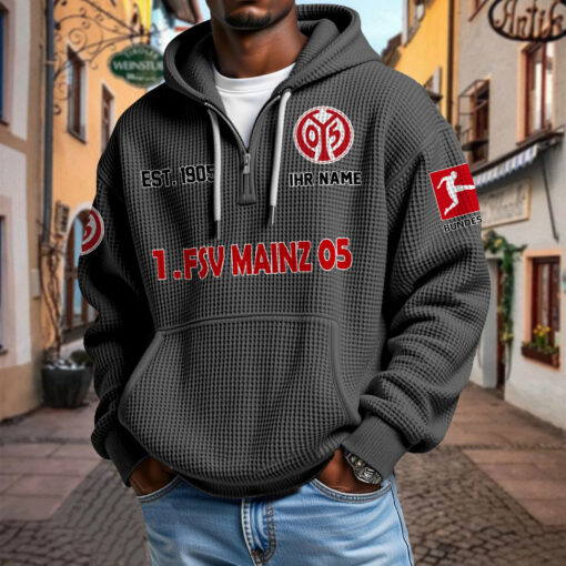 1. FSV Mainz 05 – Waffel-Hoodie neue Version mit Ihrem Namen 1. FSV Mainz 05 – Waffel-Hoodie neue Version mit Ihrem Namen