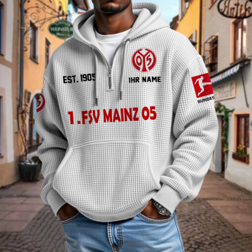 1. FSV Mainz 05 – Waffel-Hoodie neue Version mit Ihrem Namen 1. FSV Mainz 05 – Waffel-Hoodie neue Version mit Ihrem Namen