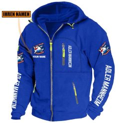 Adler Mannheim Individueller Name Neue Version Zip-Up-Jacke