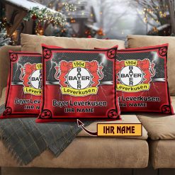 Bayer 04 Leverkusen – Individueller Name im neuen Design, Kissen mit Füllung