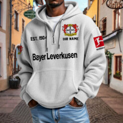 Bayer 04 Leverkusen – Waffel-Hoodie neue Version mit Ihrem Namen