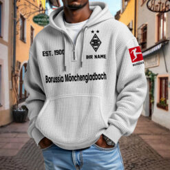 Borussia Mönchengladbach – Waffel-Hoodie neue Version mit Ihrem Namen