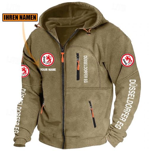 Düsseldorfer EG Individueller Name Neue Version Zip-Up-Jacke Düsseldorfer EG Individueller Name Neue Version Zip-Up-Jacke