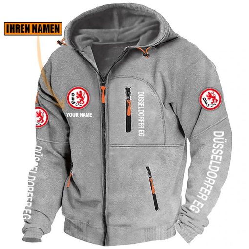 Düsseldorfer EG Individueller Name Neue Version Zip-Up-Jacke Düsseldorfer EG Individueller Name Neue Version Zip-Up-Jacke