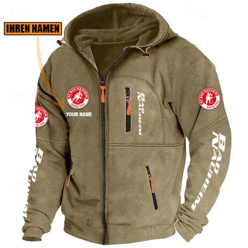 EC Bad Nauheim Individueller Name Neue Version Zip-Up-Jacke EC Bad Nauheim Individueller Name Neue Version Zip-Up-Jacke