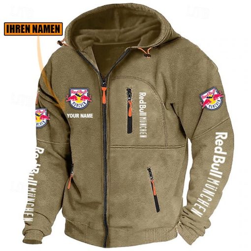 EHC Red Bull München Individueller Name Neue Version Zip-Up-Jacke EHC Red Bull München Individueller Name Neue Version Zip-Up-Jacke