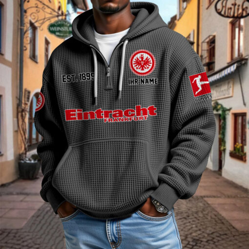 Eintracht Frankfurt – Waffel-Hoodie neue Version mit Ihrem Namen Eintracht Frankfurt – Waffel-Hoodie neue Version mit Ihrem Namen