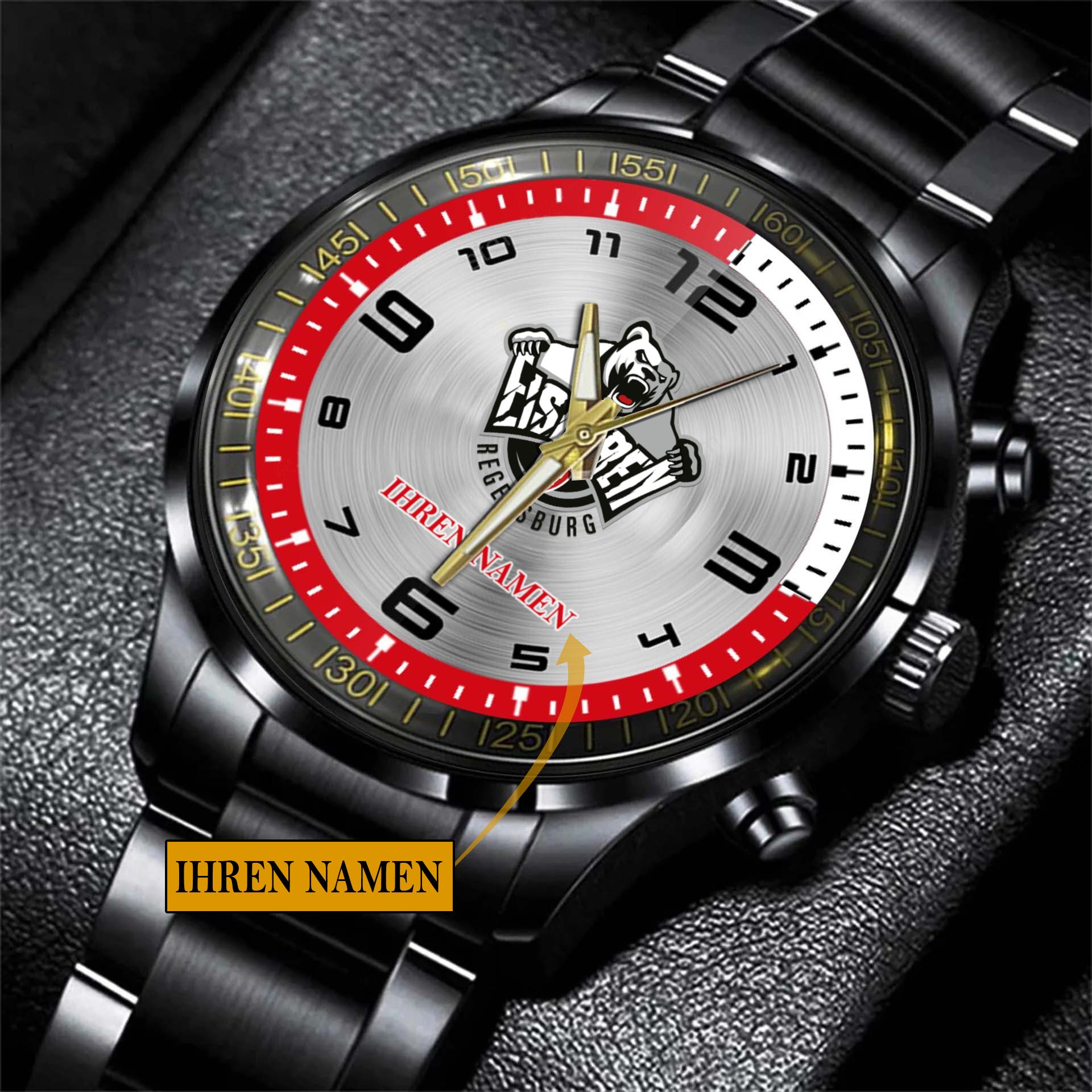 Eisbären Regensburg Individueller Name Stahluhr Eisbären Regensburg Individueller Name Stahluhr