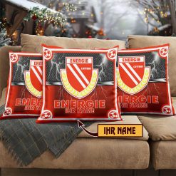 Energie Cottbus – Individueller Name im neuen Design, Kissen mit Füllung