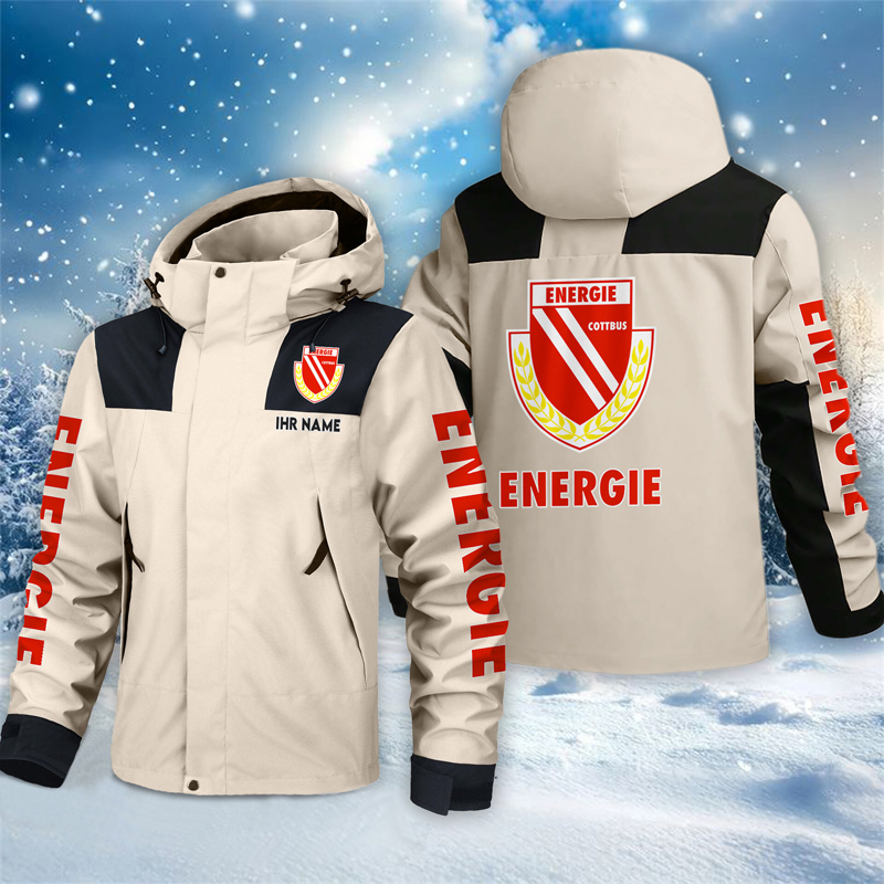 Energie Cottbus – Outdoorjacke Sportlicher Stil mit Ihrem Namen Energie Cottbus – Outdoorjacke Sportlicher Stil mit Ihrem Namen