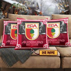 FC Augsburg – Individueller Name im neuen Design, Kissen mit Füllung