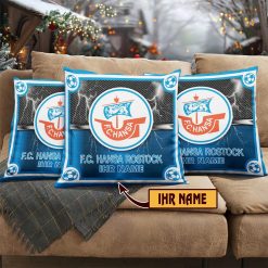 FC Hansa Rostock – Individueller Name im neuen Design, Kissen mit Füllung
