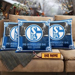 FC Schalke 04 – Individueller Name im neuen Design, Kissen mit Füllung