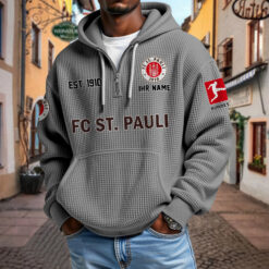 FC St. Pauli – Waffel-Hoodie neue Version mit Ihrem Namen
