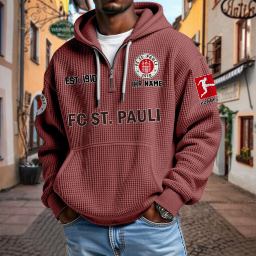 FC St. Pauli – Waffel-Hoodie neue Version mit Ihrem Namen FC St. Pauli – Waffel-Hoodie neue Version mit Ihrem Namen