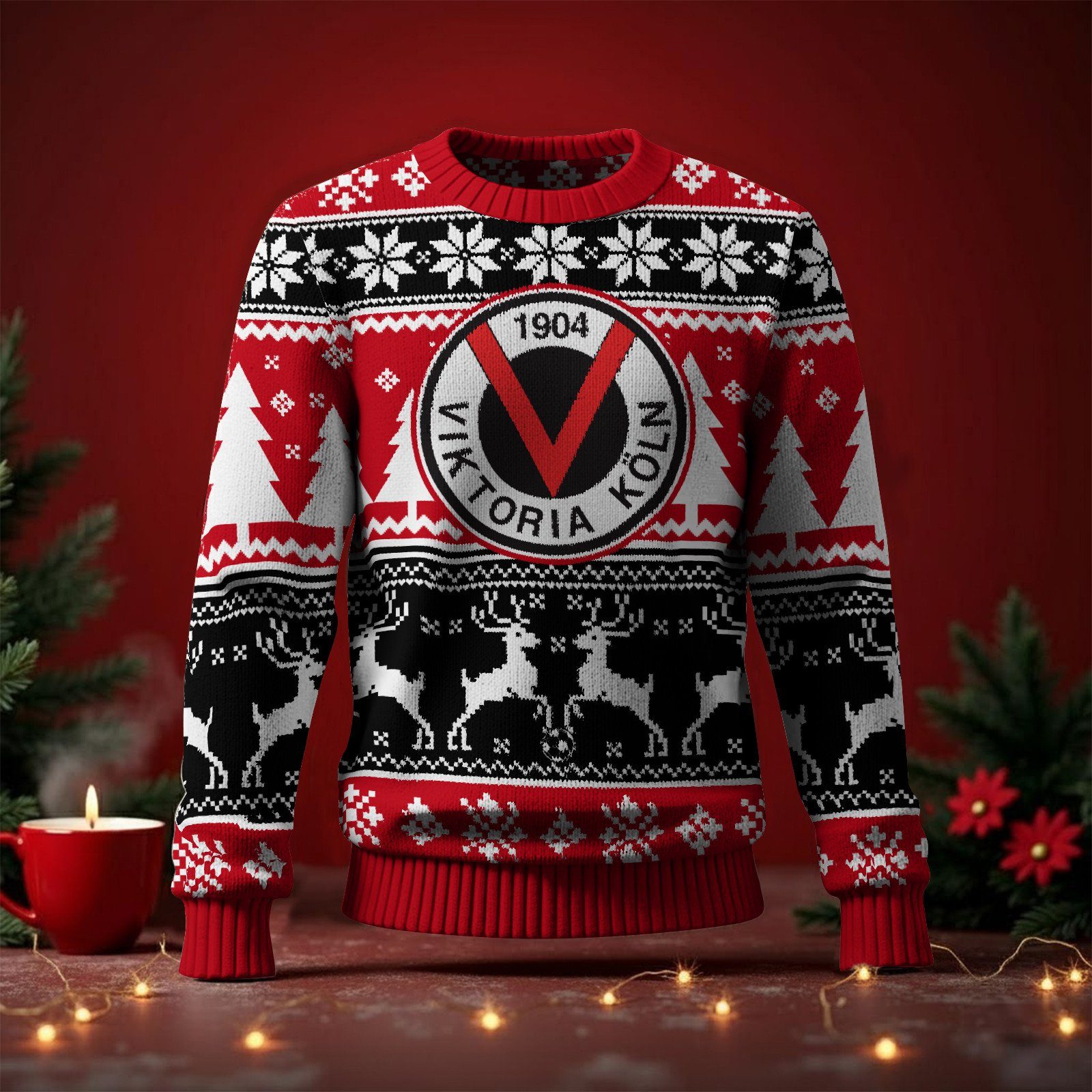 FC Viktoria Köln Fan Edition Weihnachtspullover im neuen Design FC Viktoria Köln Fan Edition Weihnachtspullover im neuen Design