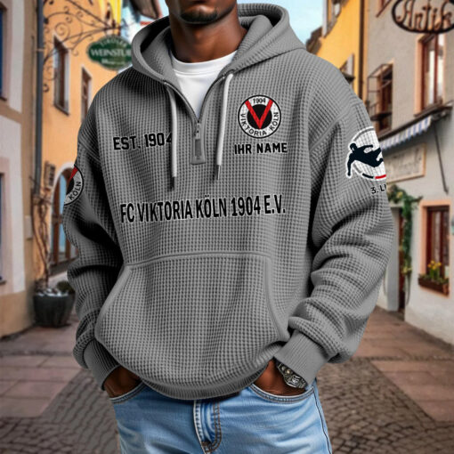 FC Viktoria Köln – Waffel-Hoodie neue Version mit Ihrem Namen FC Viktoria Köln – Waffel-Hoodie neue Version mit Ihrem Namen