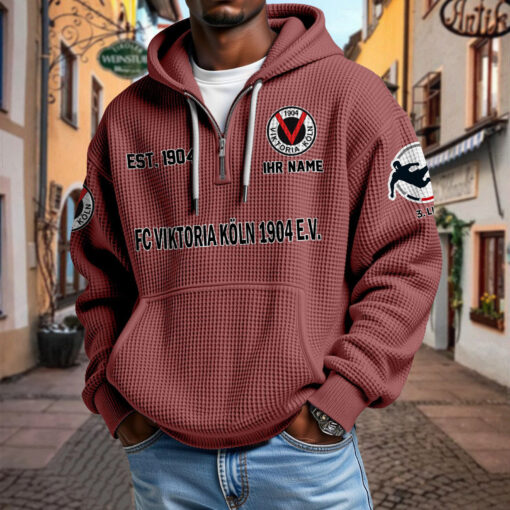 FC Viktoria Köln – Waffel-Hoodie neue Version mit Ihrem Namen FC Viktoria Köln – Waffel-Hoodie neue Version mit Ihrem Namen