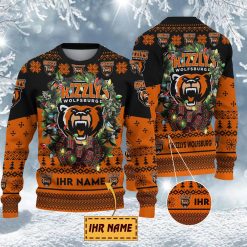 Grizzlys Wolfsburg Special Edition Weihnachtspullover (Individueller Name)