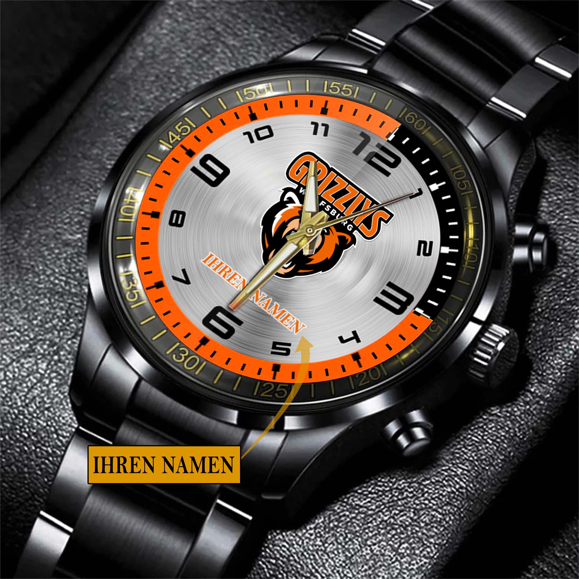 Grizzlys Wolfsburg Individueller Name Stahluhr Grizzlys Wolfsburg Individueller Name Stahluhr