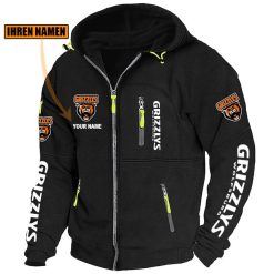 Grizzlys Wolfsburg Individueller Name Neue Version Zip-Up-Jacke