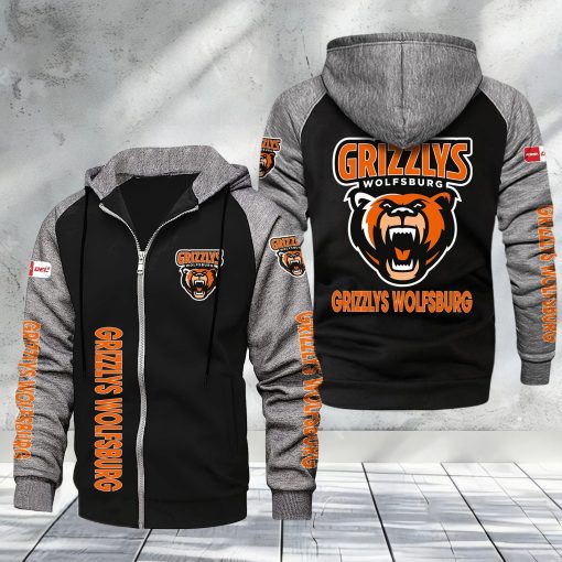 Grizzlys Wolfsburg Raglan Zip Hoodie – Sonderausgabe Grizzlys Wolfsburg Raglan Zip Hoodie – Sonderausgabe