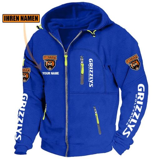 Grizzlys Wolfsburg Individueller Name Neue Version Zip-Up-Jacke Grizzlys Wolfsburg Individueller Name Neue Version Zip-Up-Jacke