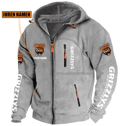 Grizzlys Wolfsburg Individueller Name Neue Version Zip-Up-Jacke Grizzlys Wolfsburg Individueller Name Neue Version Zip-Up-Jacke
