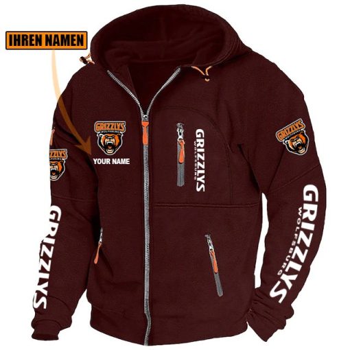 Grizzlys Wolfsburg Individueller Name Neue Version Zip-Up-Jacke Grizzlys Wolfsburg Individueller Name Neue Version Zip-Up-Jacke