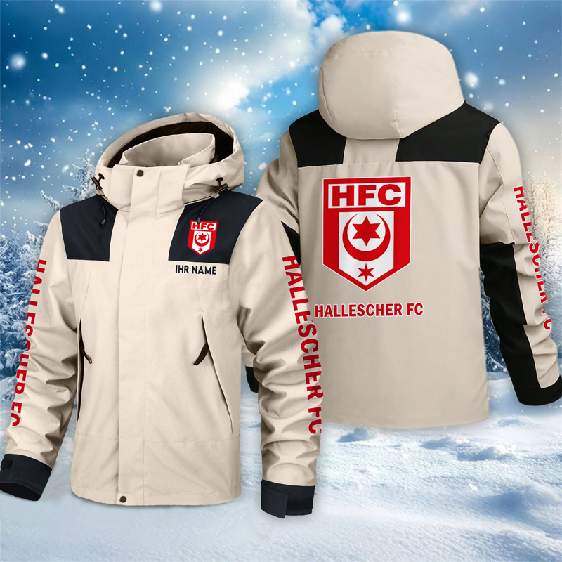 Hallescher FC – Outdoorjacke Sportlicher Stil mit Ihrem Namen Hallescher FC – Outdoorjacke Sportlicher Stil mit Ihrem Namen