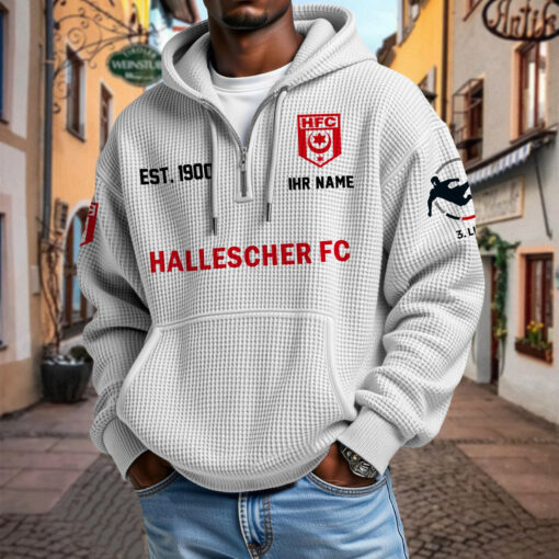 Hallescher FC – Waffel-Hoodie neue Version mit Ihrem Namen Hallescher FC – Waffel-Hoodie neue Version mit Ihrem Namen