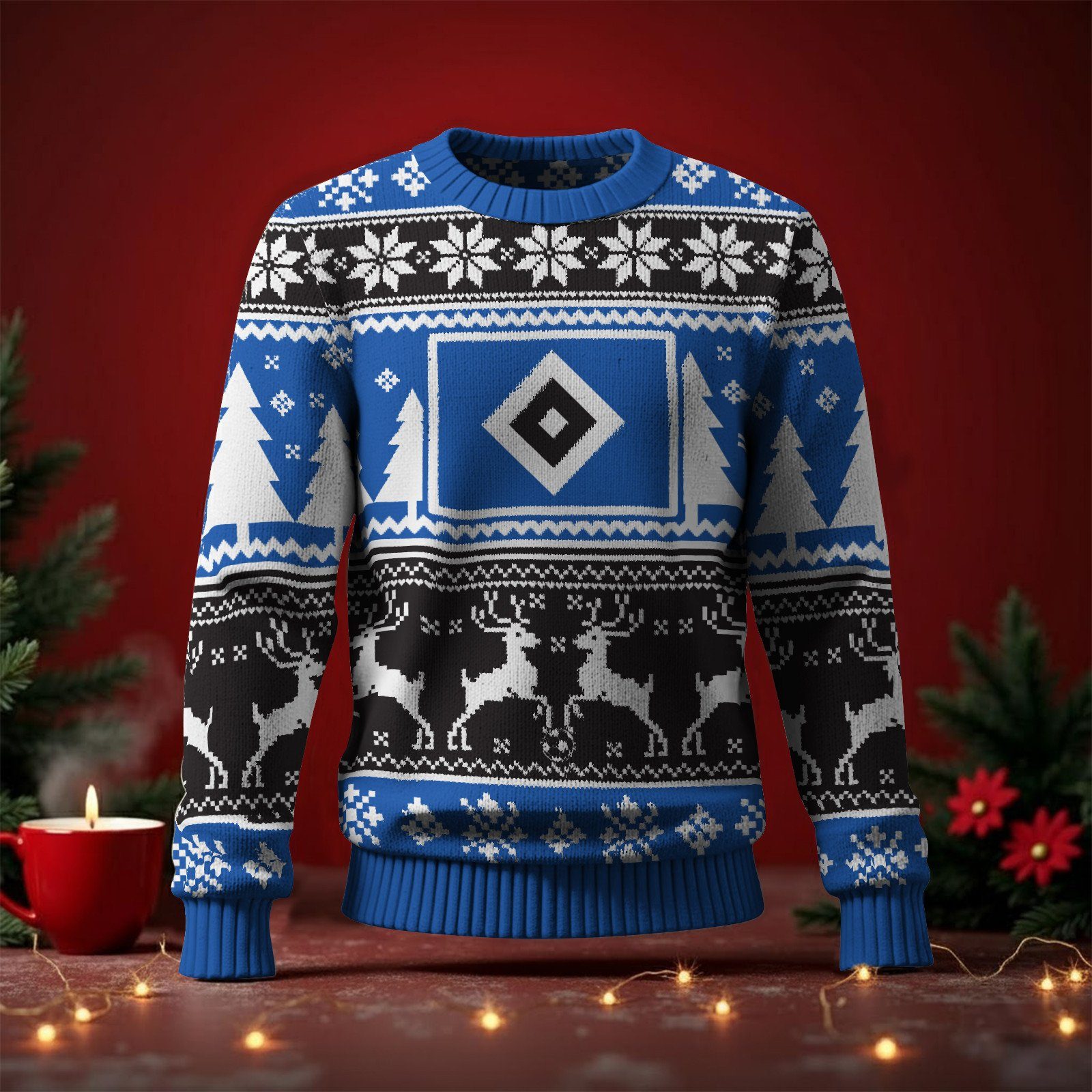Hamburger SV Fan Edition Weihnachtspullover im neuen Design Hamburger SV Fan Edition Weihnachtspullover im neuen Design