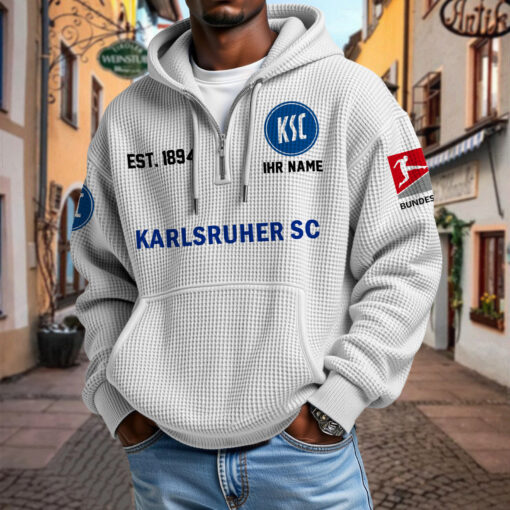 Karlsruher SC – Waffel-Hoodie neue Version mit Ihrem Namen Karlsruher SC – Waffel-Hoodie neue Version mit Ihrem Namen