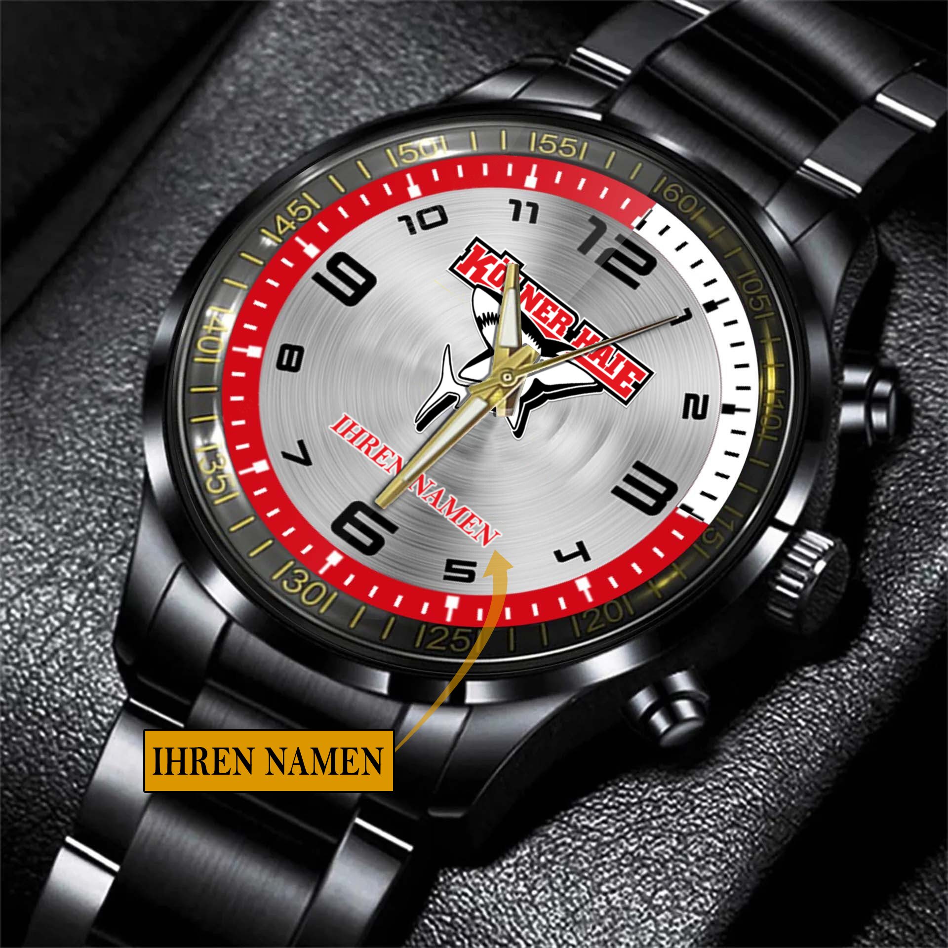 Kölner Haie Individueller Name Stahluhr Kölner Haie Individueller Name Stahluhr