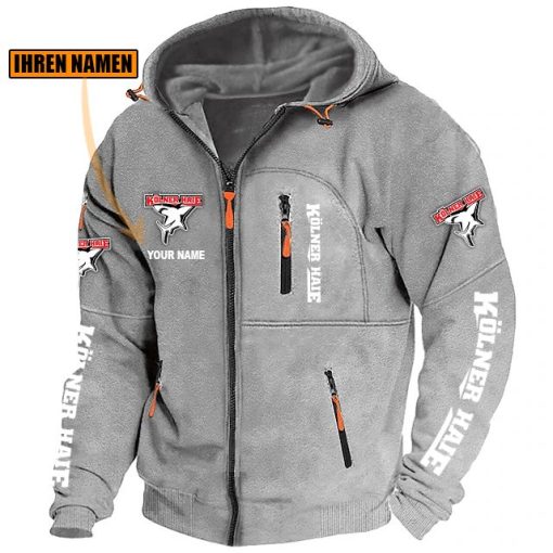 Kölner Haie Individueller Name Neue Version Zip-Up-Jacke Kölner Haie Individueller Name Neue Version Zip-Up-Jacke