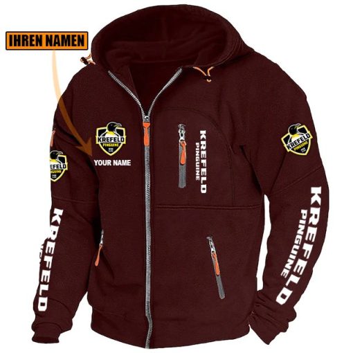 Krefeld Pinguine Individueller Name Neue Version Zip-Up-Jacke Krefeld Pinguine Individueller Name Neue Version Zip-Up-Jacke