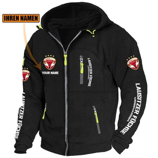 Lausitzer Füchse Individueller Name Neue Version Zip-Up-Jacke Lausitzer Füchse Individueller Name Neue Version Zip-Up-Jacke