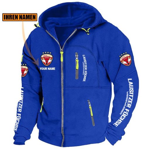 Lausitzer Füchse Individueller Name Neue Version Zip-Up-Jacke Lausitzer Füchse Individueller Name Neue Version Zip-Up-Jacke