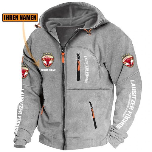 Lausitzer Füchse Individueller Name Neue Version Zip-Up-Jacke Lausitzer Füchse Individueller Name Neue Version Zip-Up-Jacke