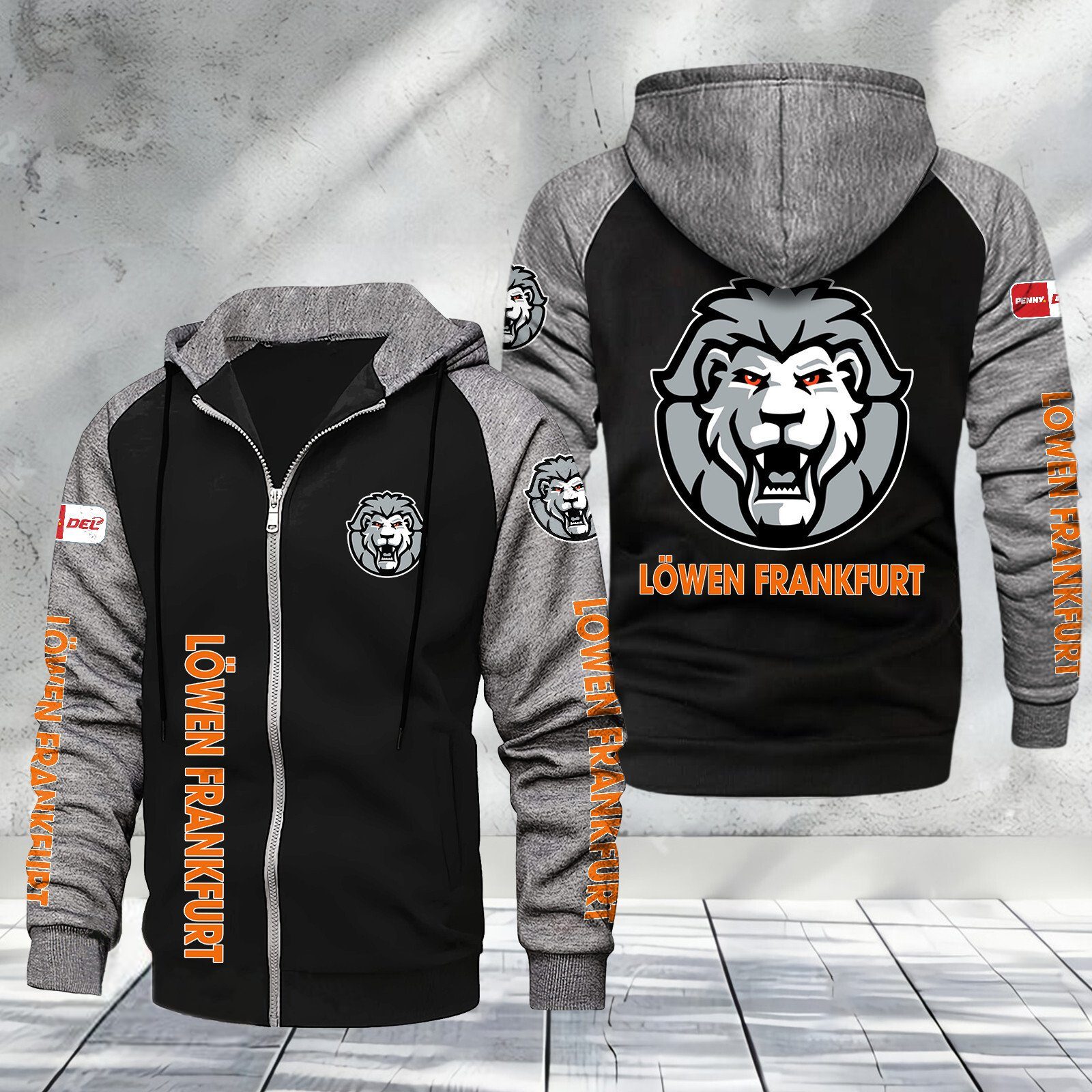 Löwen Frankfurt Raglan Zip Hoodie – Sonderausgabe Löwen Frankfurt Raglan Zip Hoodie – Sonderausgabe