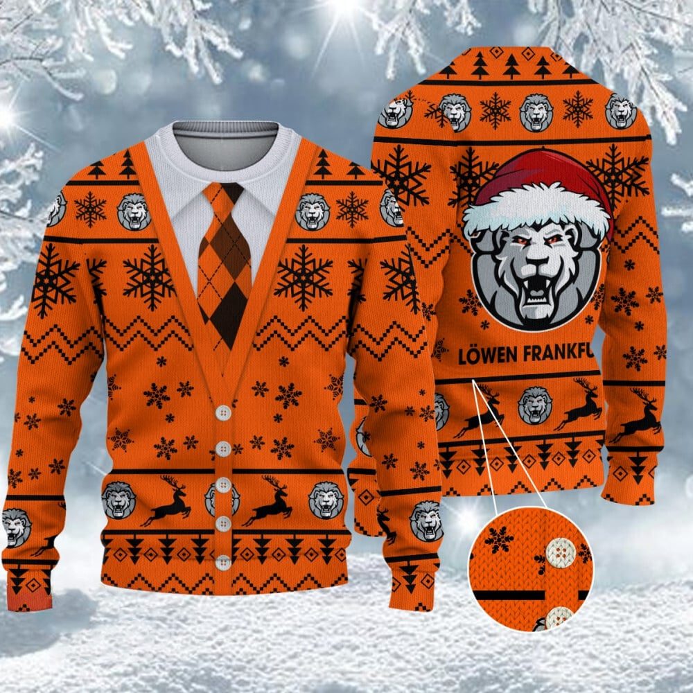 Löwen Frankfurt Neuer Stil Weihnachtspullover Löwen Frankfurt Neuer Stil Weihnachtspullover