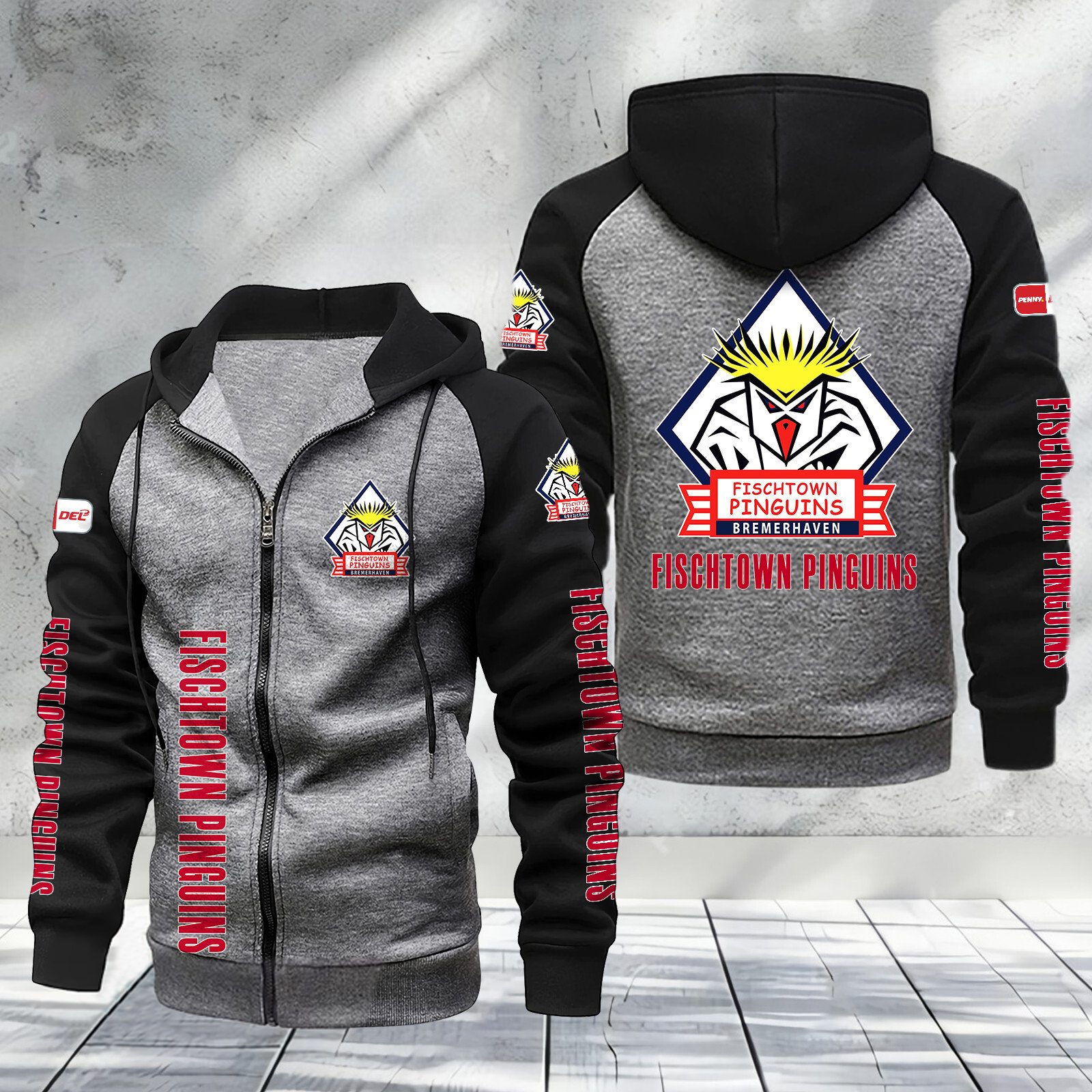 Pinguins Bremerhaven Raglan Zip Hoodie – Sonderausgabe Pinguins Bremerhaven Raglan Zip Hoodie – Sonderausgabe