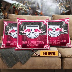 RB Leipzig – Individueller Name im neuen Design, Kissen mit Füllung